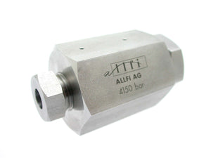 Allfi Waterjet 3/8" to 9/16" UHP Reducer Coupling, 90k Metric, Female to Female
